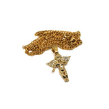 24in 3mm Curb Chain With Jesus Angel Pendant STL_018 - WORLDSTARBLING