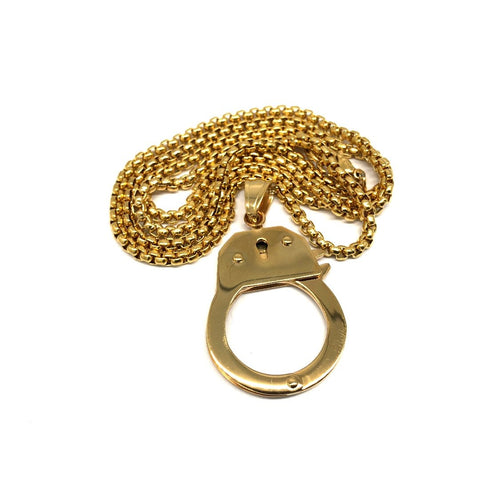 24in 3mm Rolo Chain With Handcuff Pendant STL_033 - WORLDSTARBLING