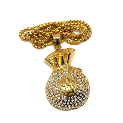 24in 3mm Rolo Chain With Money Bag Pendant STL_006 - WORLDSTARBLING