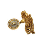 24in 3mm Curb Chain With Lion Round Pendant STL_019 - WORLDSTARBLING
