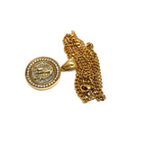 24in 3mm Curb Chain With King Tut Pendant STL_020 - WORLDSTARBLING