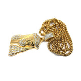 24in 3mm Rolo Chain With Jesus Head Pendant M STL_003 - WORLDSTARBLING
