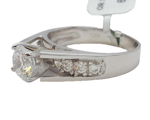 Bague en or Blanc Avec Zircon - WORLDSTARBLING