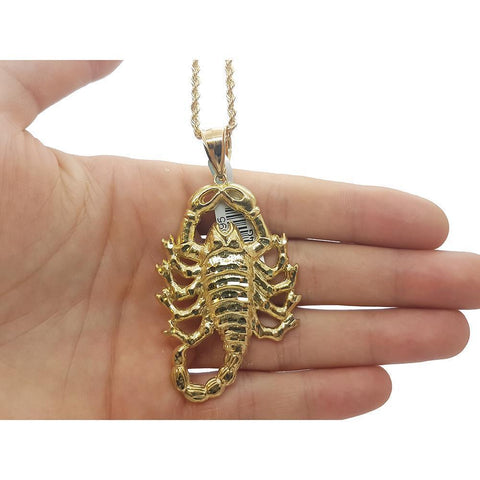 Rope Chain 2.5MM 10K With Scorpion en OR 10K MNG-118 - WORLDSTARBLING