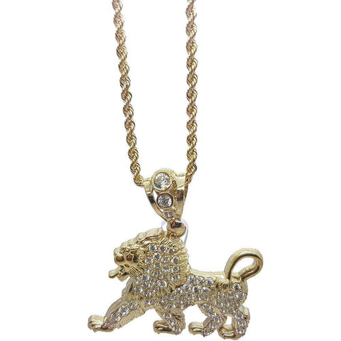 Rope Chain 2.5MM 10K With Lion en OR 10K MNG-115 - WORLDSTARBLING