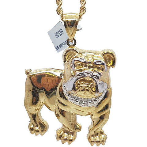 Rope Chain 2.5MM 10K With Bulldog en OR 10K MNG-113 - WORLDSTARBLING
