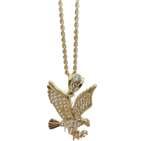 Rope Chain 2.5MM 10K With Aigle en OR 10K MNG-111 - WORLDSTARBLING