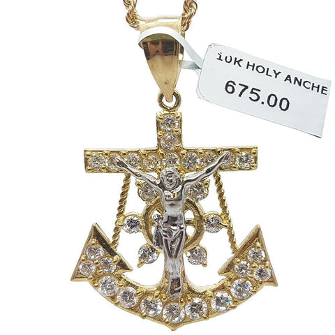 Rope Chain 2.5MM 10K With Cross OR 10K MNG-129 - WORLDSTARBLING