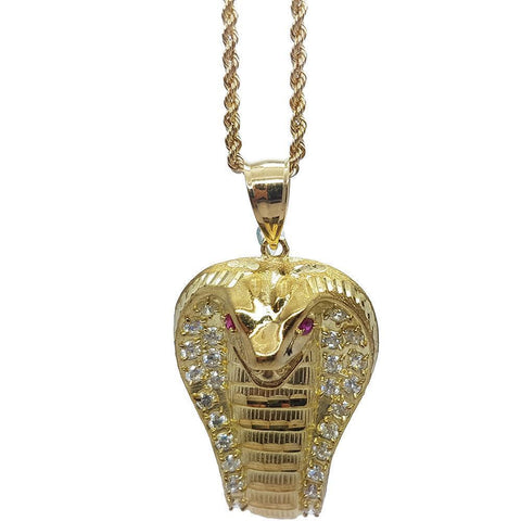 Rope Chain 2.5MM 10K With Cobra en OR 10K MNG-114 - WORLDSTARBLING