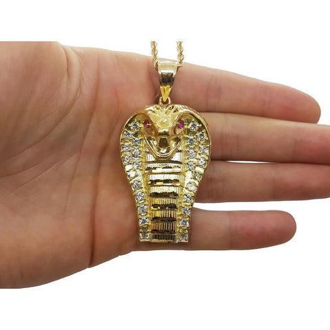 Rope Chain 2.5MM 10K With Cobra en OR 10K MNG-114 - WORLDSTARBLING