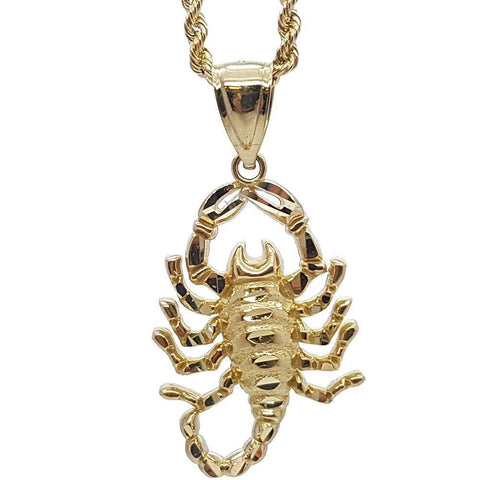 Rope Chain 2.5MM 10K With Scorpion en OR 10K MNG-121 - WORLDSTARBLING