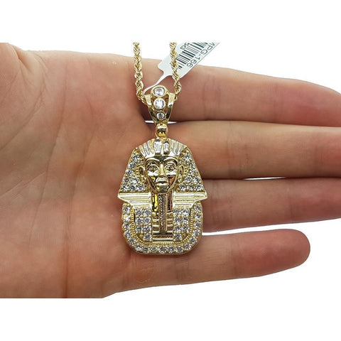 Rope Chain 2.5MM 10K With Menes en OR 10K MNG-137 - WORLDSTARBLING