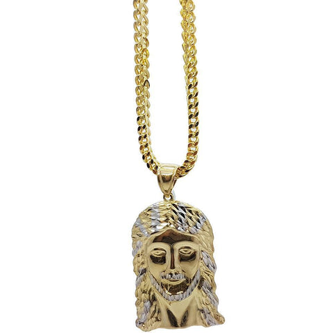 10K Franco 3.5MM& Jesus en or 10K MNG-093 - WORLDSTARBLING