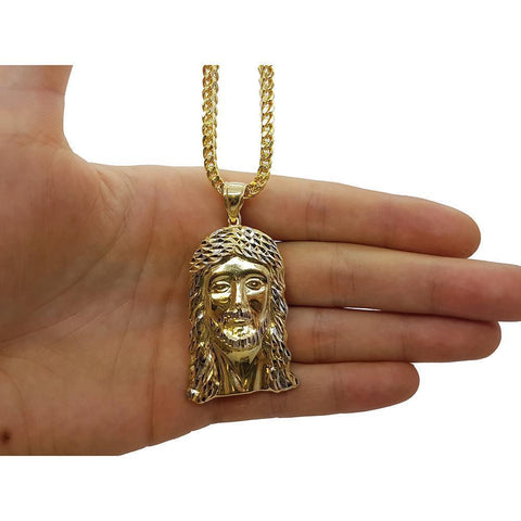 10K Franco 3.5MM& Jesus en or 10K MNG-093 - WORLDSTARBLING