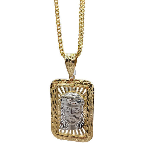 Chaine Franco 10K & Jesus Sur Plaque Or 10K - WORLDSTARBLING