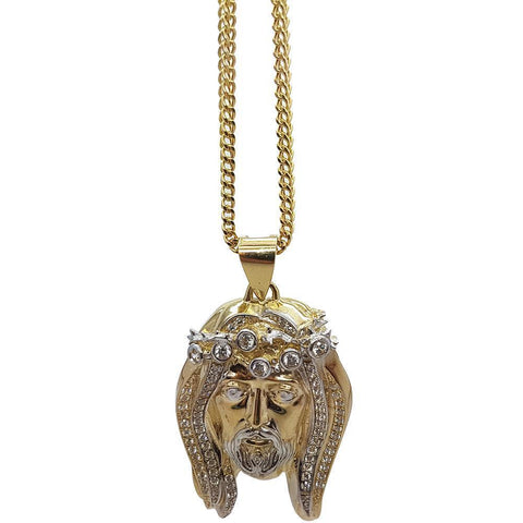 10K Franco 3.5MM & Jesus en or 10K MNG-096 - WORLDSTARBLING
