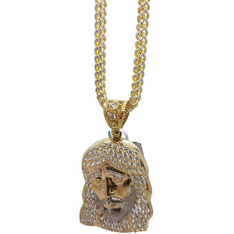 10K Franco 3.5MM 10K & Jesus en or 10K MNG-095 - WORLDSTARBLING