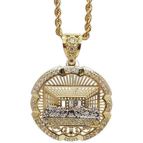 Rope Chain & PENDENTIF Last Supper Jesus - WORLDSTARBLING