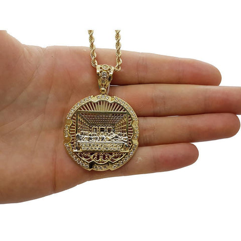 Rope Chain & PENDENTIF Last Supper Jesus - WORLDSTARBLING