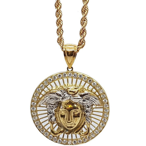 Rope Chain 3.0MM 10K With Versace en OR 10K MNG-178 - WORLDSTARBLING