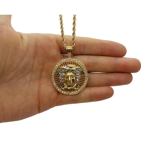 Rope Chain 3.0MM 10K With Versace en OR 10K MNG-178 - WORLDSTARBLING