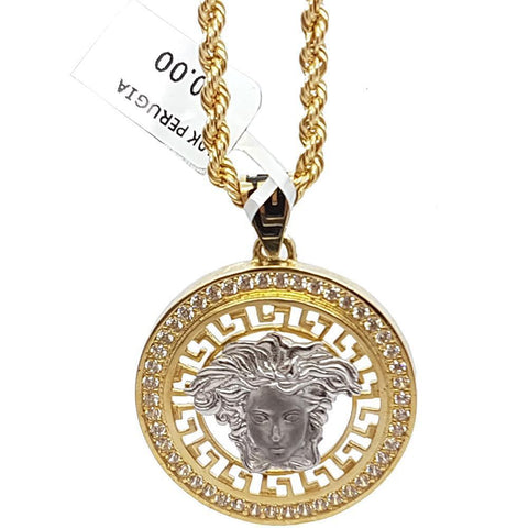 Rope Chain 3.0MM 10K With Pervgia en OR 10K MNG-176 - WORLDSTARBLING