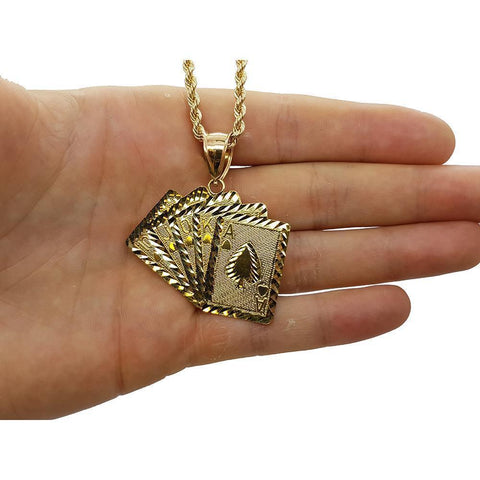 Rope Chain 3.0MM 10K With Carte en OR 10K MNG-172 - WORLDSTARBLING