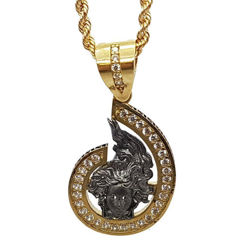 Rope Chain 2.5MM 10K With Versacce en OR 10K MNG-168 - WORLDSTARBLING