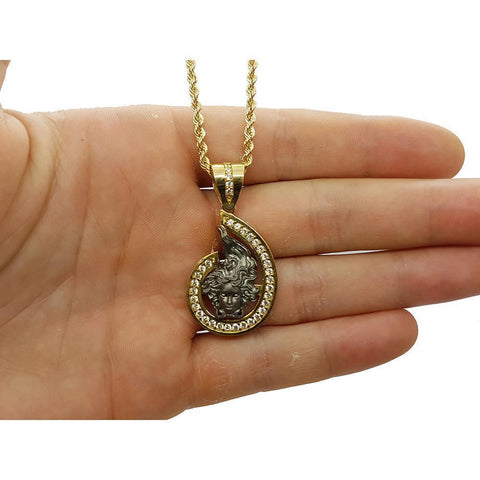 Rope Chain 2.5MM 10K With Versacce en OR 10K MNG-168 - WORLDSTARBLING