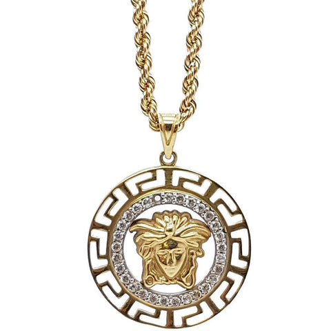 Rope Chain 2.5MM 10K With Versacesrond en OR 10K MNG-169 - WORLDSTARBLING