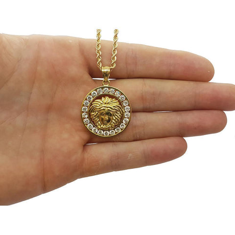 Rope Chain 2.5MM 10K With Versac en OR 10K MNG-167 - WORLDSTARBLING