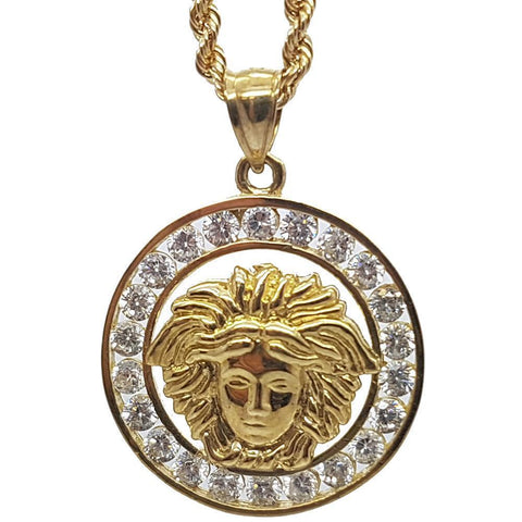 Rope Chain 2.5MM 10K With Versac en OR 10K MNG-167 - WORLDSTARBLING