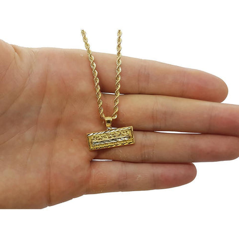Rope Chain 2.5MM 10K With Repasmini en OR 10K MNG-156 - WORLDSTARBLING