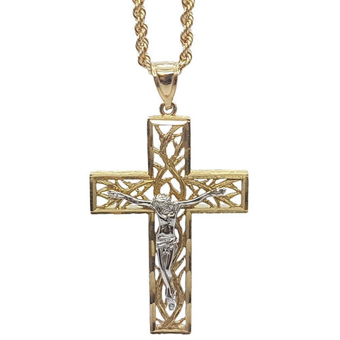 Rope Chain 2.5MM 10K With Cross OR 10K MNG-125 - WORLDSTARBLING