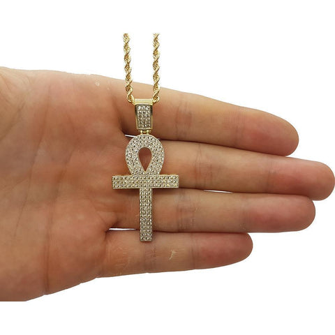 Rope Chain 2.5MM 10K With Cross OR 10K MNG-011 - WORLDSTARBLING
