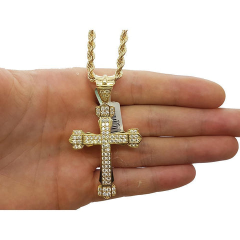 Rope Chain 4.0MM 10K With Assisi en OR 10K MNG-015 - WORLDSTARBLING