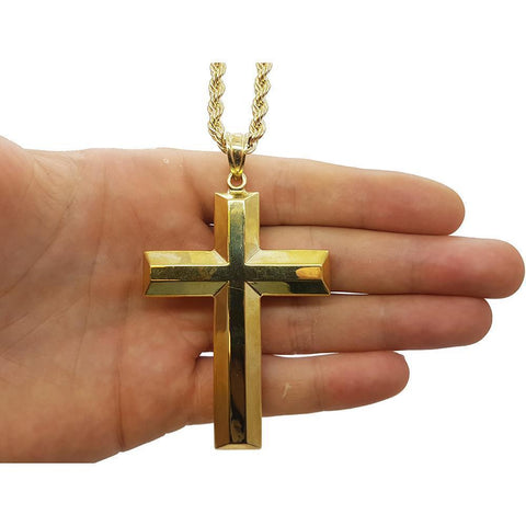 Rope Chain 4.0MM 10K With Cross OR 10K MNG-016 - WORLDSTARBLING