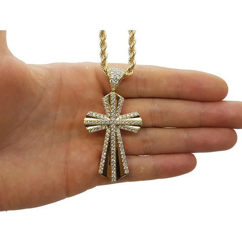 Rope Chain 4.0MM 10K With Cross OR 10K MNG-017 - WORLDSTARBLING