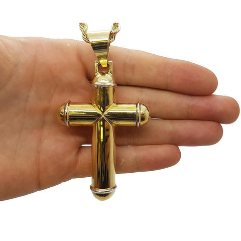 Rope Chain 4.0MM 10K With Cross OR 10K MNG-020 - WORLDSTARBLING