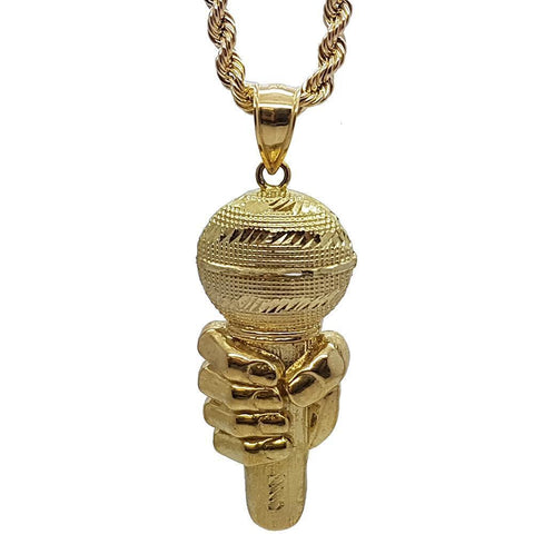 Rope Chain 4.0MM 10K With Microphone en OR 10K MNG-021 - WORLDSTARBLING