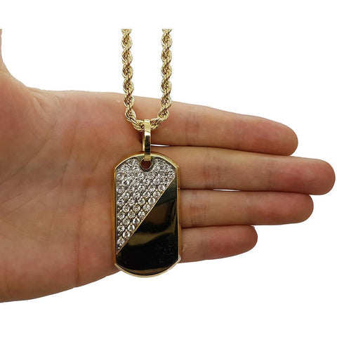 Rope Chain 4.0MM 10K With Armytag en OR 10K MNG-025 - WORLDSTARBLING