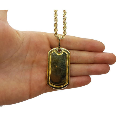 Rope Chain 4.0MM 10K With Armytag en OR 10K MNG-027 - WORLDSTARBLING