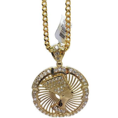 Chain Franco With Medallion Egyptian Pendant MNG-102 - WORLDSTARBLING