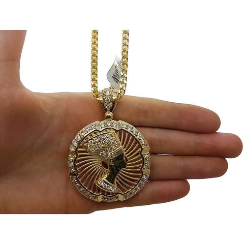 Chain Franco With Medallion Egyptian Pendant MNG-102 - WORLDSTARBLING