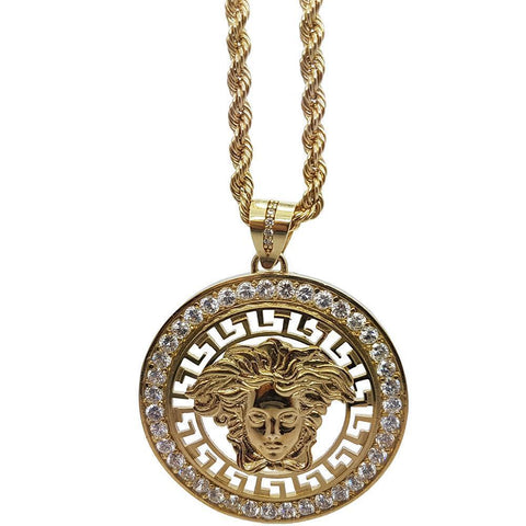 Rope Chain 4.0MM 10K With Medusa en OR 10K MNG-001 - WORLDSTARBLING
