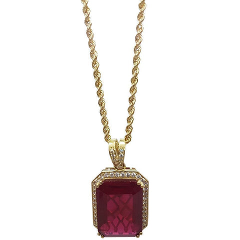 Rope Chain 2.5MM 10K With Pierrerouge en OR 10K MNG-006 - WORLDSTARBLING