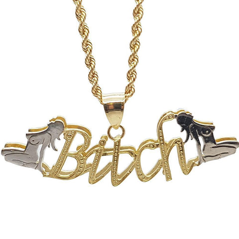 Rope Chain 2.5MM 10K With Bitch en OR 10K MNG-124 - WORLDSTARBLING
