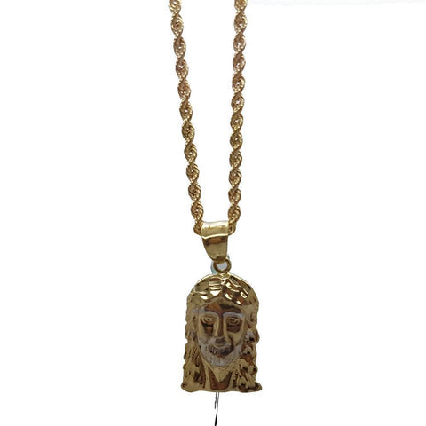 Rope Chain 2.5MM 10K With Belehem en OR 10K MNG-147 - WORLDSTARBLING