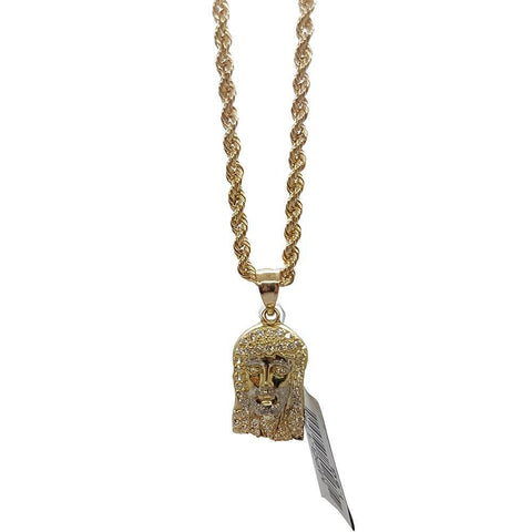 Rope Chain 2.5MM 10K With Christiano en OR 10K MNG-149 - WORLDSTARBLING