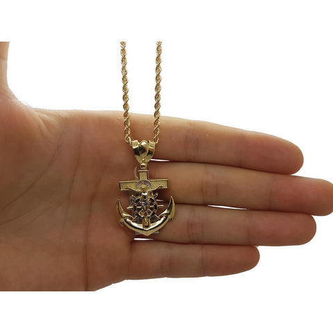 Rope Chain 2.5MM 10K With Cross OR 10K MNG-040 - WORLDSTARBLING